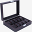 Watch Box - Carbon Fiber Black and Red - 10 slots